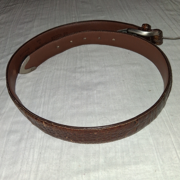 Brighton Brown Leather Belt with Silver Buckle - Picture 7 of 10